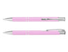 Argento Lacquer Pen - A pink lacquer pen with silver accents, featuring a sleek design and a clip for easy attachment.