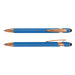 Colombo Rose Gold Stylus Pen - A blue stylus pen with rose gold accents, featuring a smooth finish and a branding logo on the side.