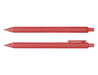 Virgo Ball Point Pen - A red Virgo ballpoint pen is displayed, featuring a smooth design with a clip and a retractable tip.