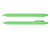 Virgo Ball Point Pen - A green ballpoint pen displayed upright and horizontally, featuring a clip and a smooth barrel.