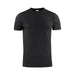 Men's Printer 140 Tee - A black men's t-shirt with a crew neck and short sleeves, featuring a logo on the label.