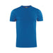 Men's Printer 140 Tee - A blue t-shirt with a crew neck and short sleeves, featuring a brand logo.