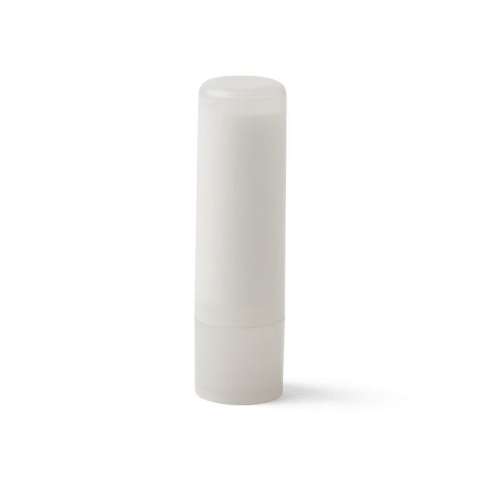 Twist Lip Balm - A twist lip balm in a white, cylindrical container with a removable cap. It has minimal branding.