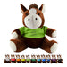 Horse Plush - A brown horse plush toy wearing a green shirt, with smaller versions in various colours lined up below.