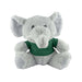 Elephant Plush - A grey elephant plush toy wearing a green shirt, featuring large ears and a friendly expression.