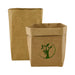 Sewo Kraft Paper Storage Bag – Extra Large - A kraft paper storage bag in brown with a green logo, featuring a foldable design and square shape.