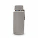 The Sofia 1L Bottle - A drink bottle in light grey with a screw-top lid and a silver interior, featuring a logo.
