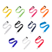 Express Flat Ribbed Lanyard - 20mm - A collection of 12 flat ribbed lanyards in various colours including yellow, green, pink, and blue, each with a clip.