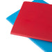 A5 Thin PU Cover Notebook - A5 thin PU cover notebook with a red exterior, placed over a blue notebook. Both have a smooth finish and a logo.