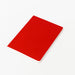 A5 Thin PU Cover Notebook - A5 thin notebook with a vibrant red PU cover, featuring a simple design and a white inner lining.