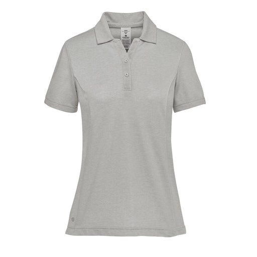 Women's Sonora H2X-Dry Polo - A women's polo shirt in light grey with a collar, short sleeves, and a logo on the side.