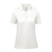 Women's Monterey Polo - A white women's polo shirt with a collar and short sleeves, featuring a branded logo.