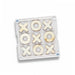 Tic Tac Toe Board Game Coaster - A Tic Tac Toe board game coaster featuring a white and natural wood design with X and O pieces. It has a clear protective cover.