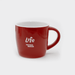 The Maxwell 330ml Ceramic Mug - A ceramic mug in vibrant red with a white interior, featuring a logo on the side.