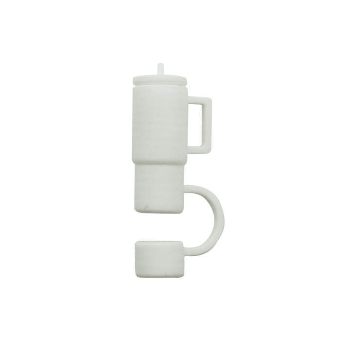 The Hippo 1.2L Mug - A drink bottle in white with a handle and a spout, featuring a logo. Ideal for hydration on the go.