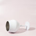 Shiraz Detachable Wine Glass - A white Shiraz detachable wine glass featuring a sleek design, displayed on a soft pink background.