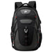 Swissdigital Vector Backpack - A black and grey Swissdigital Vector Backpack with several compartments and a logo on the front.