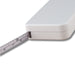 Screwdriver Tape Measure - A screwdriver tape measure in white, featuring a retractable measuring tape visible at the side. It has a simple design and a logo.