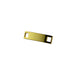 Luxury Shoelace Charms - A gold rectangular shoelace charm with two cut-out holes on each end.