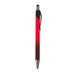 Volcano Stylus Metal Pen - A metal pen with a red gradient finish and a black grip, featuring a clip and a shiny silver tip.