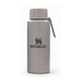 The Sofia 1L Bottle - A drink bottle in a muted grey colour, featuring a stainless steel design and a logo.