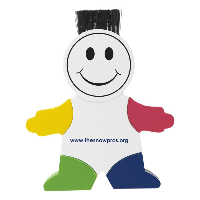 Little Guy Highlighter - A character-shaped highlighter with a smiling face, featuring yellow, red, green, and blue highlight sections.