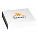 Trekk Survival Multi-Tool - A white box with an orange logo, designed for the Trekk Survival Multi-Tool, featuring a sleek, minimalist look.
