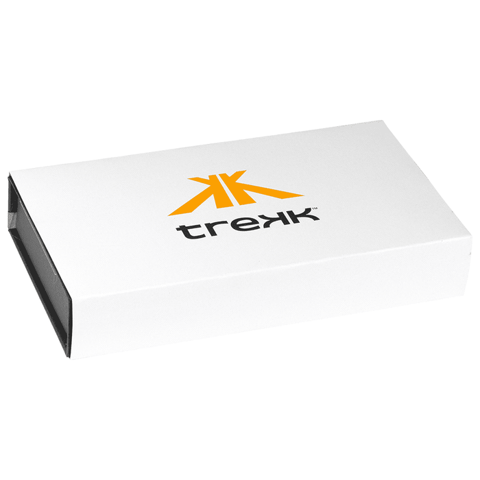 Trekk Survival Hammer & Multi-Tool - A white box containing a Trekk Survival Hammer & Multi-Tool, featuring a logo on the top.