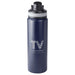 Trekk Chug or Sip Double Wall Bottle - 800ml - A drink bottle in navy blue featuring a grey lid and a logo on the front. Double wall design, 800ml capacity.