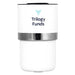 Trekk Insulated Adjustable Wine Cooler - A drink bottle with a white exterior, silver band, and a logo. It features an insulated design for temperature retention.