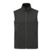 Men's Joris Eco Waterproof Softshell Vest - A dark green, eco waterproof softshell vest with a high collar and two zippered pockets.