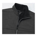 Men's Joris Eco Waterproof Softshell Vest - A grey softshell vest featuring a high collar and a zippered front, with a logo on the inside.