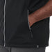 Men's Joris Eco Waterproof Softshell Vest - Men's black Joris Eco Waterproof Softshell Vest featuring side zip pockets and a branding logo.