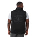 Men's Joris Eco Waterproof Softshell Vest - A black softshell vest featuring a logo on the back, designed for men's wear.