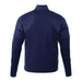 Men's Senger Knit Full Zip Performance Jacket w/ Thumb Holes - A navy blue men's performance jacket featuring a full zip and thumb holes, with a textured design and branding.