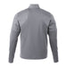 Men's Senger Knit Full Zip Performance Jacket w/ Thumb Holes - A grey full zip performance jacket featuring knit texture and thumb holes, complete with a logo.