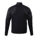 Men's Senger Knit Full Zip Performance Jacket w/ Thumb Holes - A black men's performance jacket featuring a full zip and thumb holes, with textured detailing on the sleeves.