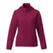 Women's TOBA Packable Jacket - A women's packable jacket in a rich burgundy colour, featuring a zip front and hood, with elasticised cuffs.