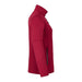 Women's Joris Eco Waterproof Softshell Jacket - A red women's softshell jacket featuring a zippered front, side pockets, and a high collar. It has a logo.