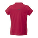 Women's Piedmont Short Sleeve Performance Polo - A red women's polo shirt featuring a short sleeve design and a logo on the back.