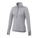 Women's Dege Eco Knit Performance Half Zip - A grey women's half zip jumper with long sleeves and a high collar, featuring a small logo.