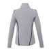 Women's Dege Eco Knit Performance Half Zip - A grey women's half zip jumper featuring black seam detailing and a high collar, with a logo on the side.