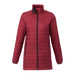 Womens Telluride Lightweight Packable Insulated Puffer Jacket - A lightweight insulated puffer jacket in a rich burgundy colour, featuring a zip front and two side pockets.