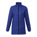 Womens Telluride Lightweight Packable Insulated Puffer Jacket - A lightweight, insulated puffer jacket in blue with a zip front and side pockets. Features a logo on the chest.