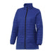 Womens Telluride Lightweight Packable Insulated Puffer Jacket - A blue lightweight packable insulated puffer jacket with a high collar and zippered pockets. Features a logo.