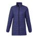 Womens Telluride Lightweight Packable Insulated Puffer Jacket - A women's lightweight packable insulated puffer jacket in navy blue with a zip closure and side pockets.