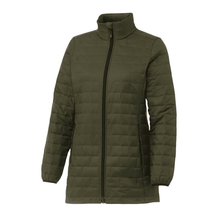 Womens Telluride Lightweight Packable Insulated Puffer Jacket - Lightweight, insulated puffer jacket in an olive green colour with a zippered front and a high collar. Features side pockets.