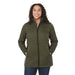 Womens Telluride Lightweight Packable Insulated Puffer Jacket - A lightweight packable insulated puffer jacket in olive green with a zip front and pockets, featuring a logo.