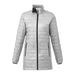Womens Telluride Lightweight Packable Insulated Puffer Jacket - A lightweight, packable insulated puffer jacket in grey with a zip front and black accents.
