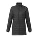 Womens Telluride Lightweight Packable Insulated Puffer Jacket - A women's lightweight packable insulated puffer jacket in black, featuring a high collar and zip closure.